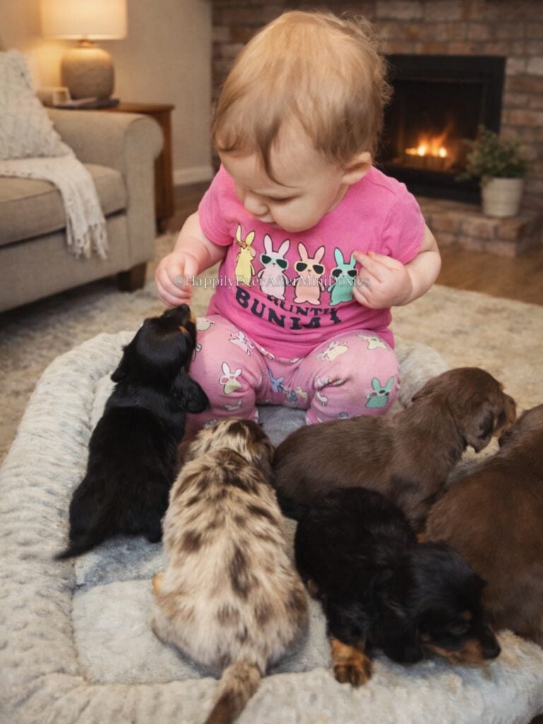 634494160_18047200283709955_7393896443696948863_n - Happily Ever After Rabbitry mini doxie puppies for sale